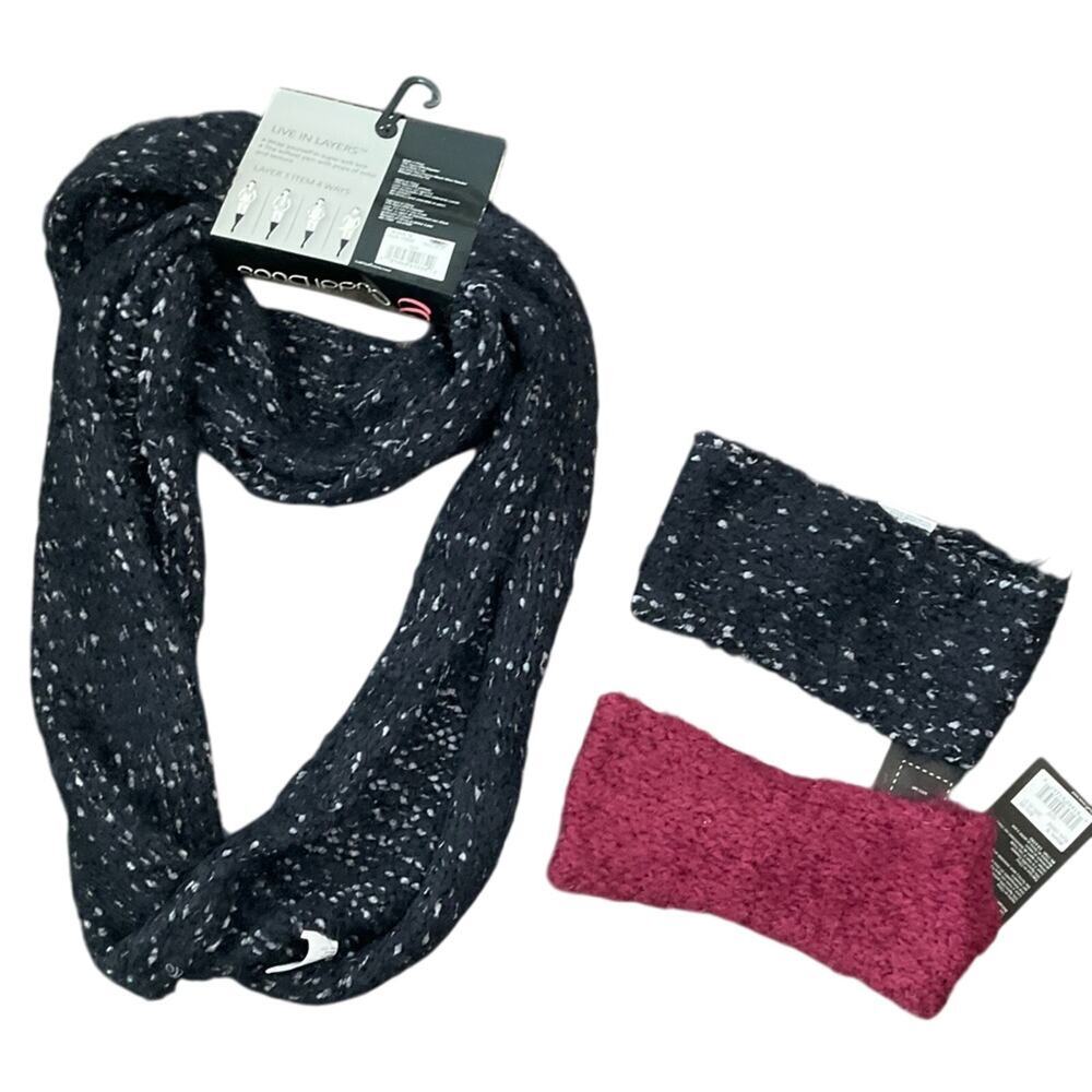 Cuddl Duds Scarf Headbands Bow NEW